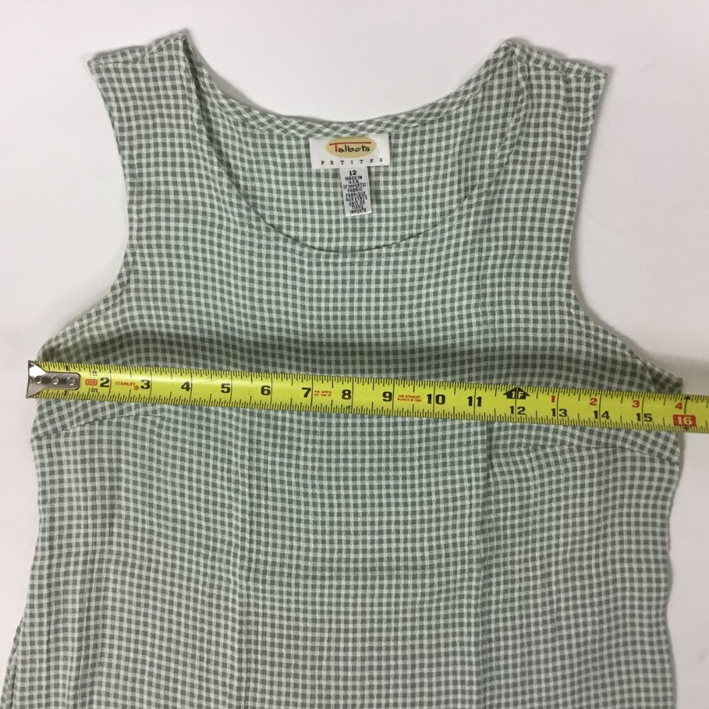 (PO) Talbots petites, Wht & Grn Dress - Picture 6 of 10